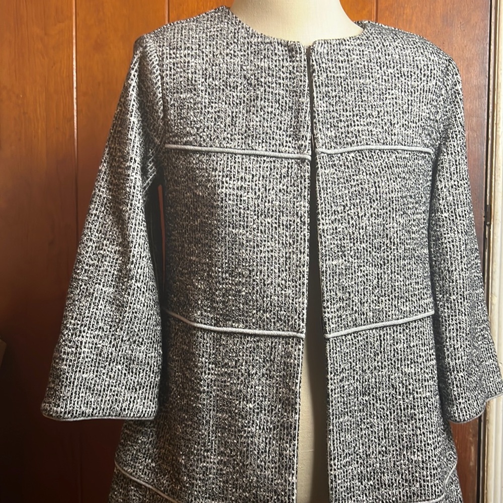 Cabi Lightweight Black& White Swing Coat, The Times.